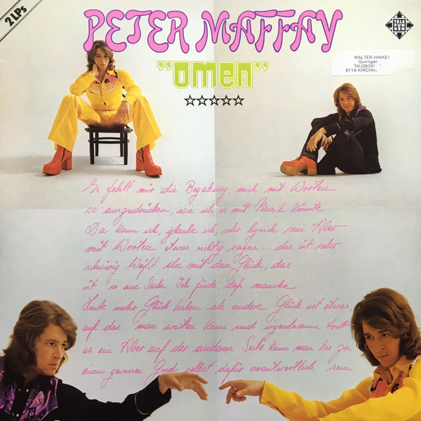 Peter Maffay - Omen (2xLP, Album, RE, Gat) Peter Maffay - Omen (2xLP, Album, RE, Gat)