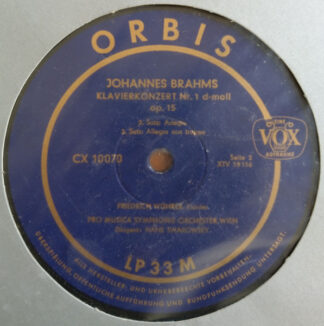 Johannes Brahms - Friedrich Wührer, Pro Musica Symphonie-Orchester, Wien*, Hans Swarowsky - Klavierkonzert Nr. 1 D-Moll Op. 15 (LP, Mono)